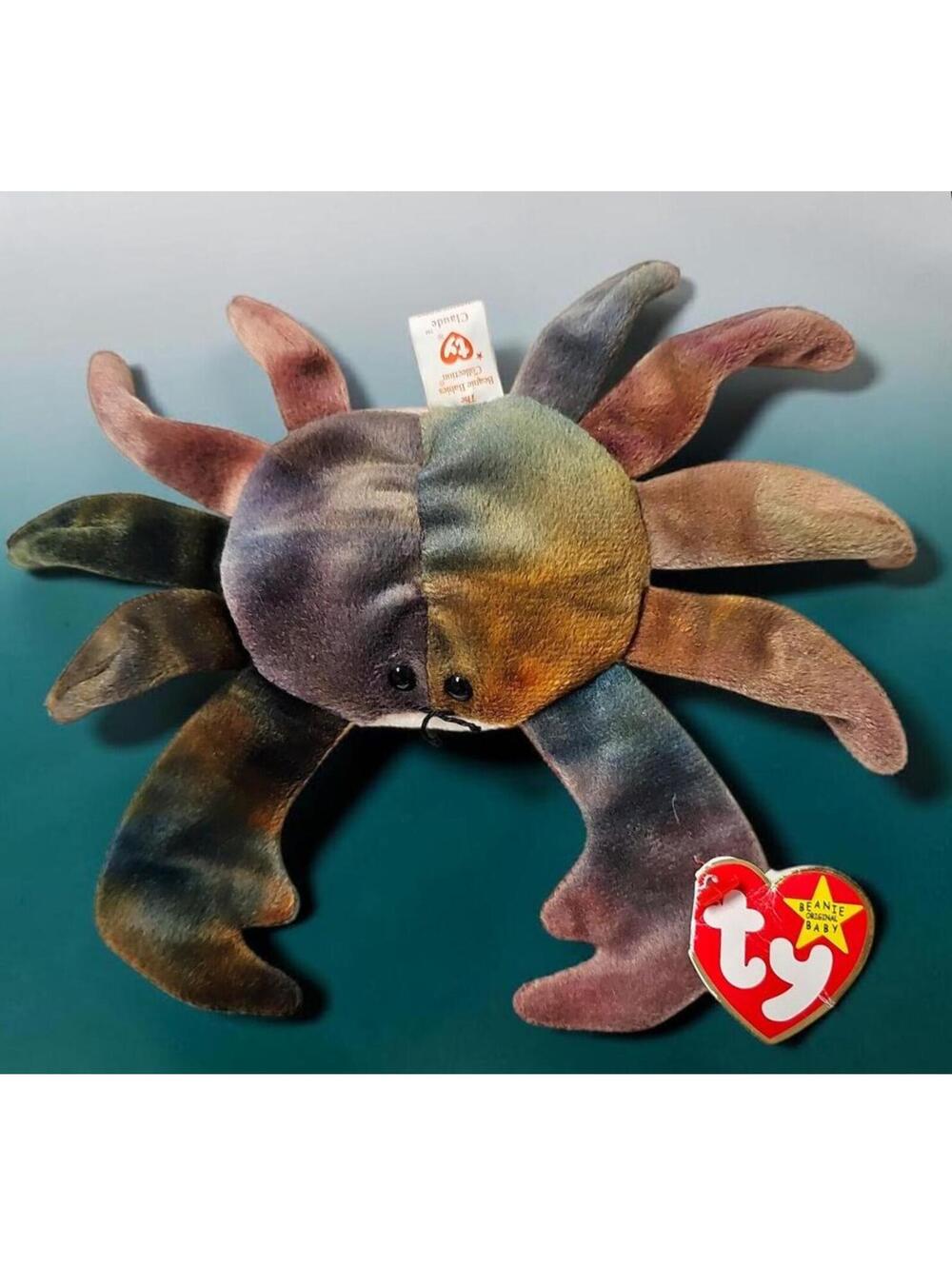 Ty Beanie Baby Claude the Crab 1996 – PVC/PE Pellets – Retired – With Tags